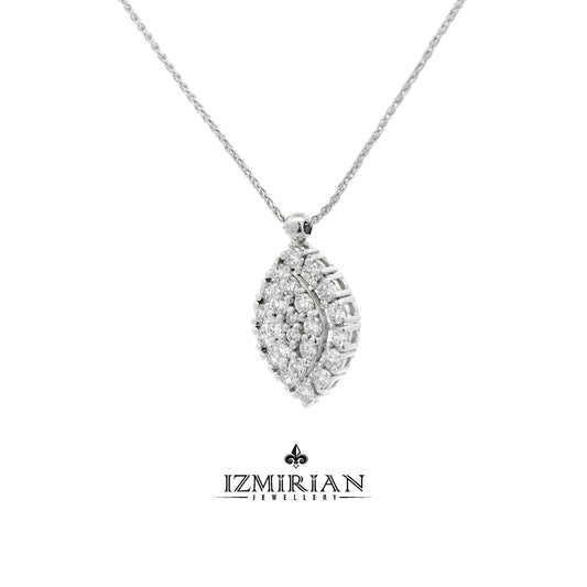 Marquise Diamond Cluster Necklace