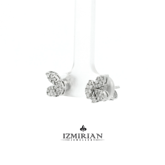 Diamond Butterfly Stud Earrings