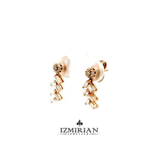 Comet Trail Diamond Earrings