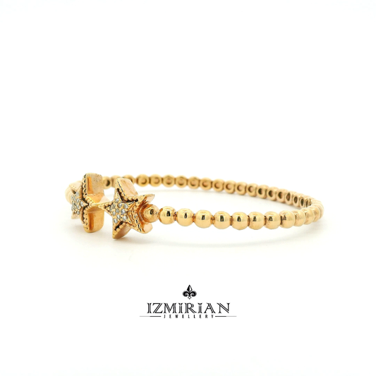 Twin Star Diamond Bracelet in Rose Gold by Izmirian Jewellery