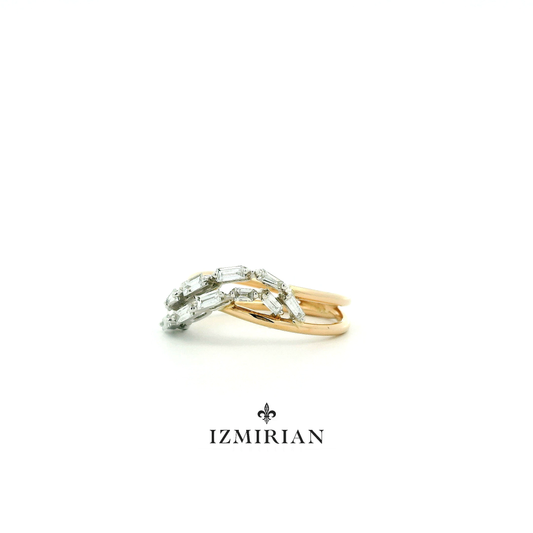 Baguette Wave Diamond Ring