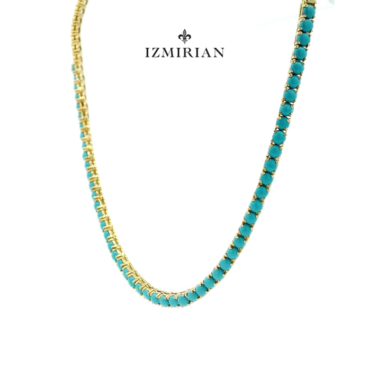 Turquoise Tennis Colier Necklace