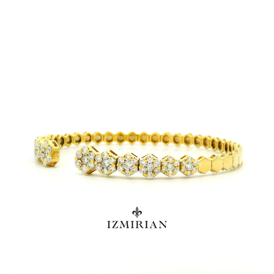 Honeycomb Diamond Cuff Bracelet