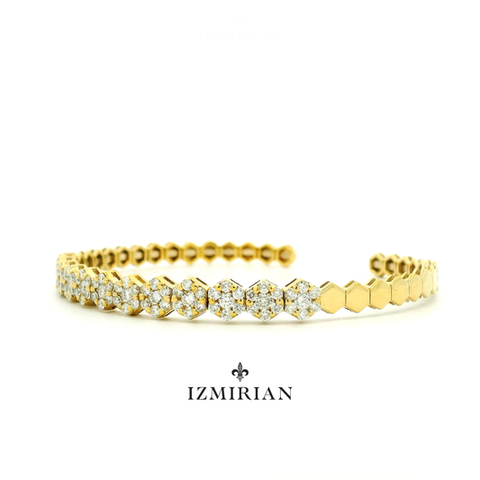 Diamond Cluster Cuff Bracelet