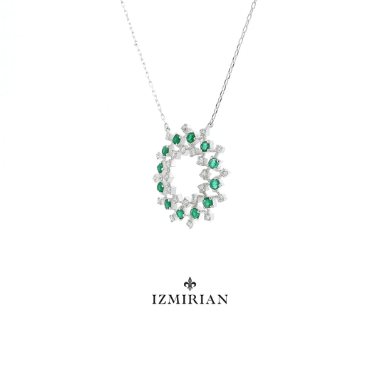 Emerald Galaxy Diamond Necklace