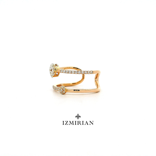 Diamond Cluster Cuff Ring