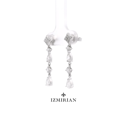 Dainty Pear Drop Diamond Earrings
