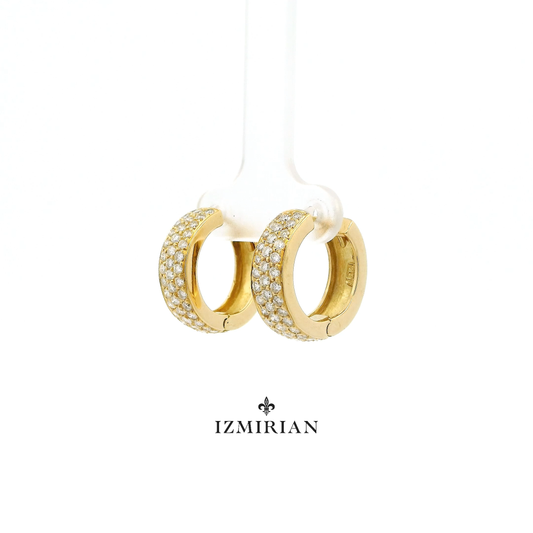 Pavé Diamond Hoop Earrings