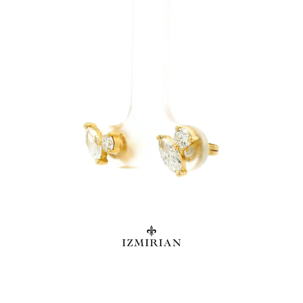 Duo Diamond Stud Earrings