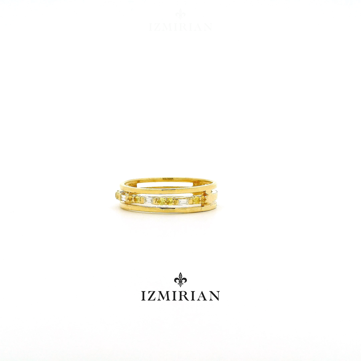 Yellow Sapphire Rhythm Diamond Ring