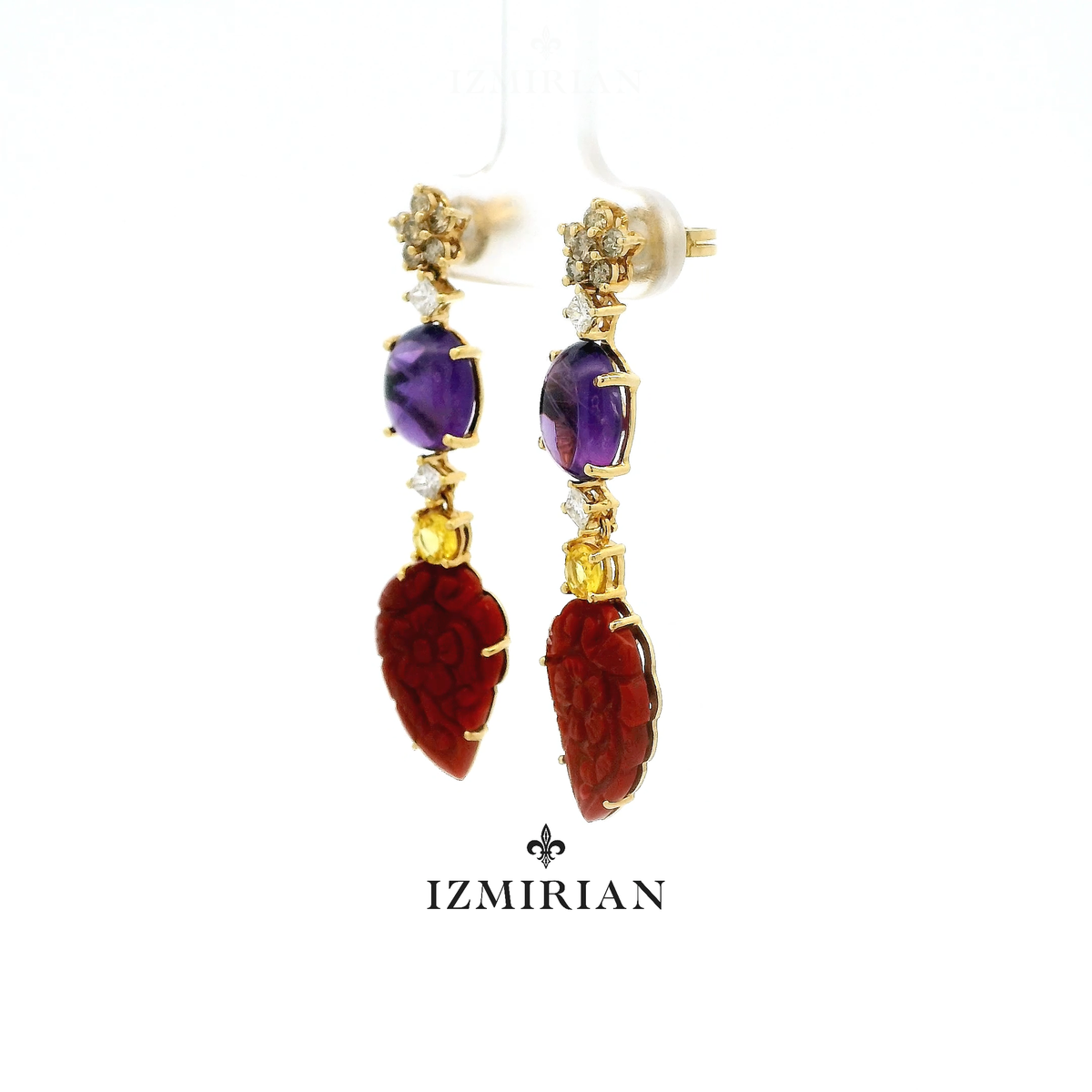 Coralia Gemstone Drop Earrings