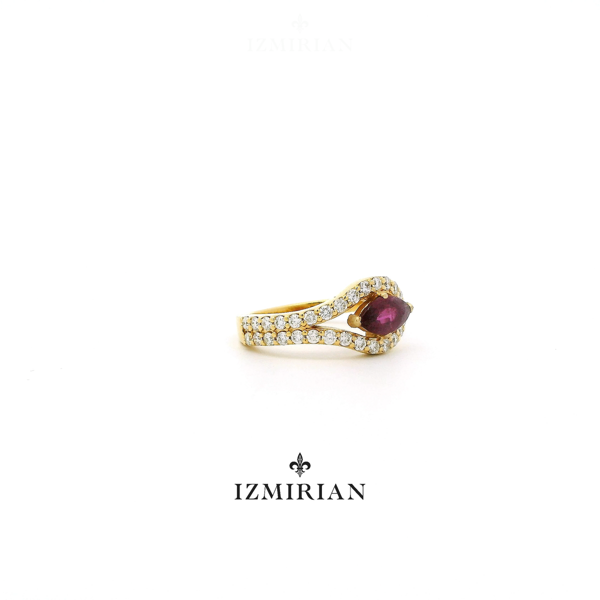 Scarlet Embrace Diamond Ring