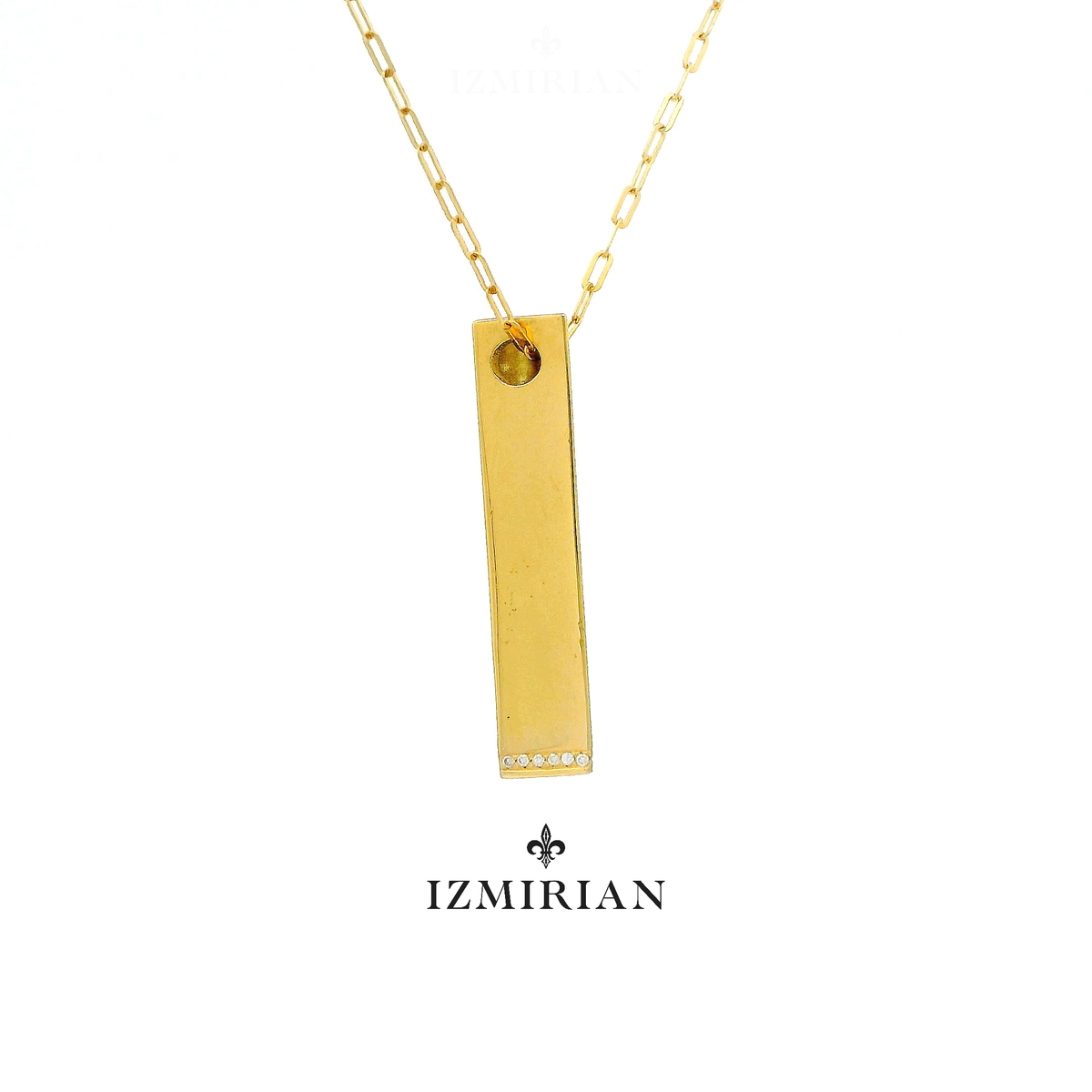 Parallel Diamond Bar Necklace