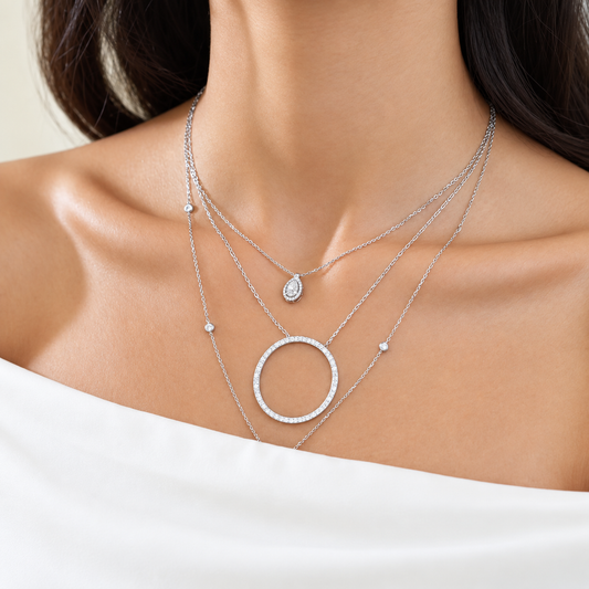 Full Luna Diamond Necklace