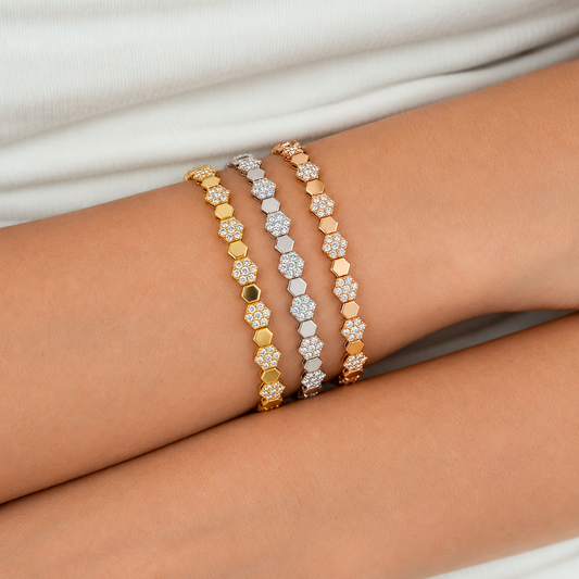 Honey Comb Diamond Bracelet
