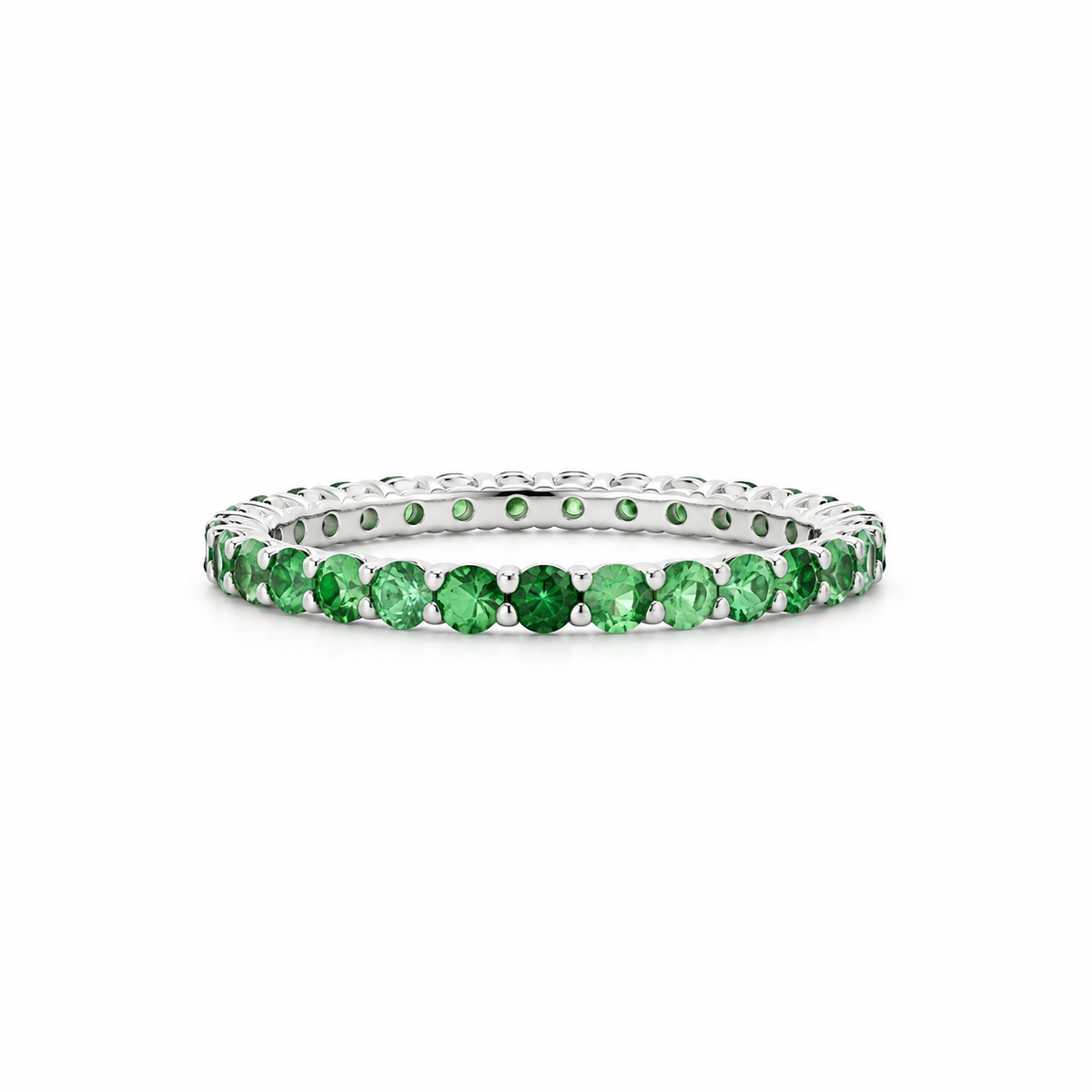 Verde Eternity Ring in white gold