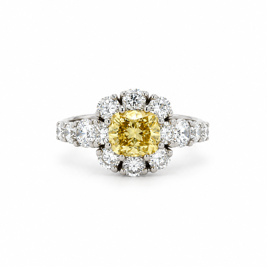 Brown Diamond Cluster Ring