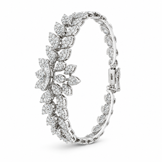 Diamond Floral Bracelet