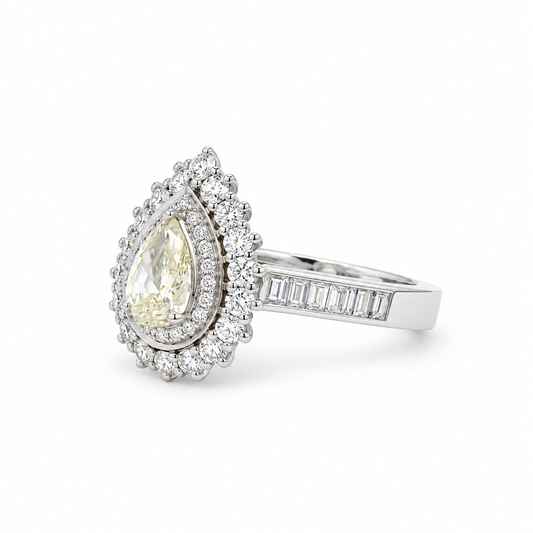 Empress Pear Diamond Ring by Izmirian Jewellery