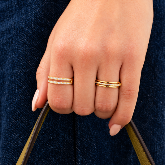Yellow Sapphire Rhythm Diamond Ring