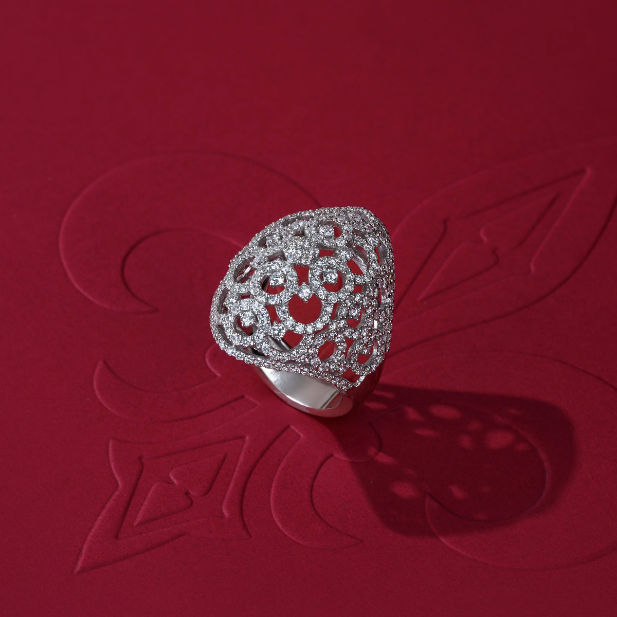 Diamond Filigree Dome Ring by Izmirian Jewellery