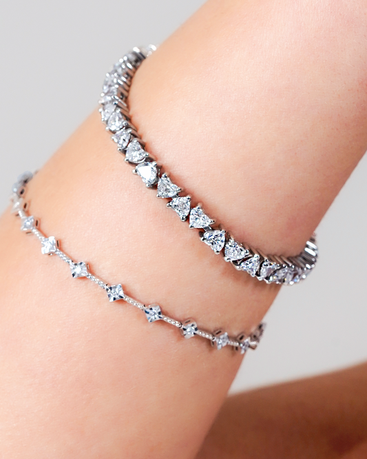 Diamond Line Link Bracelet