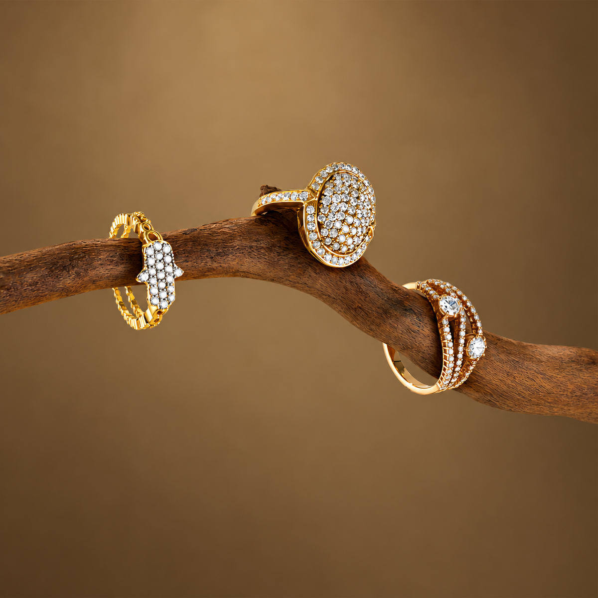 Hamsa Diamond Ring