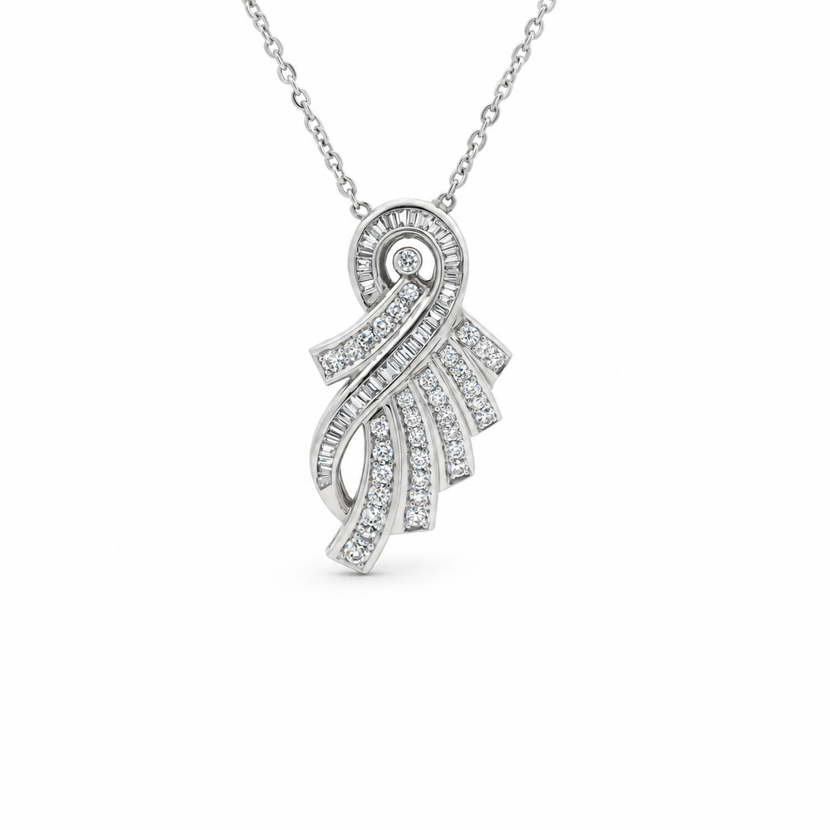 Diamond Ribbon Necklace