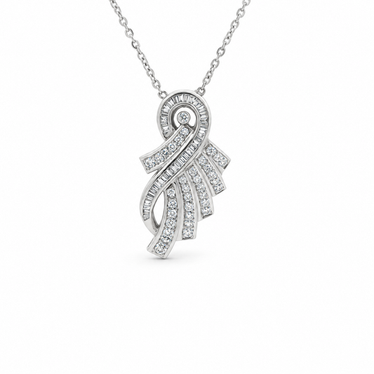 Diamond Ribbon Necklace