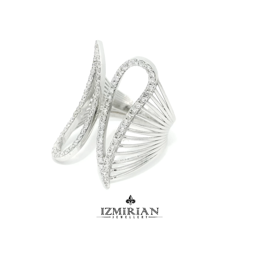 Pavé Butterfly Wing Diamond Ring