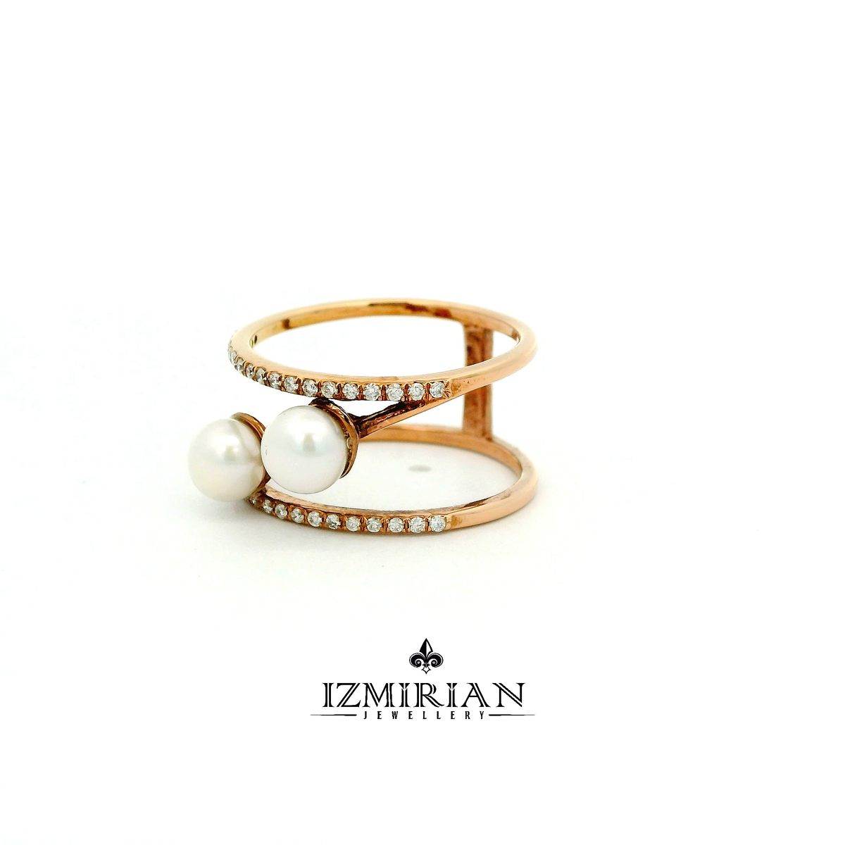 Pearl Tiered Diamond Ring