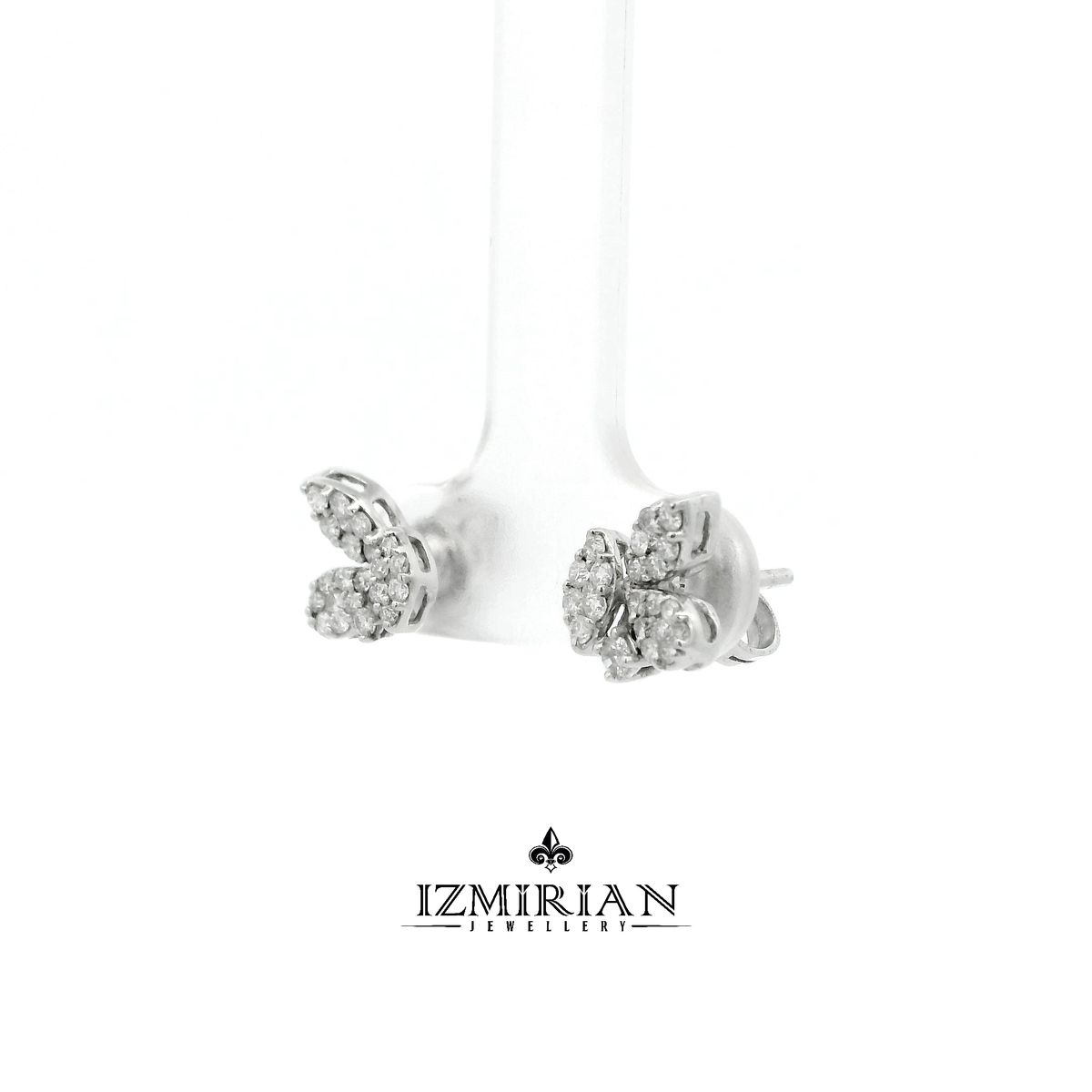 Diamond Butterfly Stud Earrings