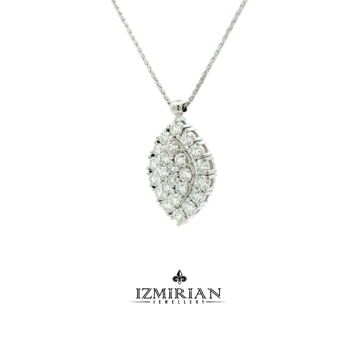 Marquise Cluster Diamond Necklace