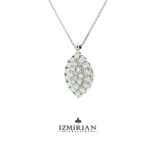 Marquise Cluster Diamond Necklace