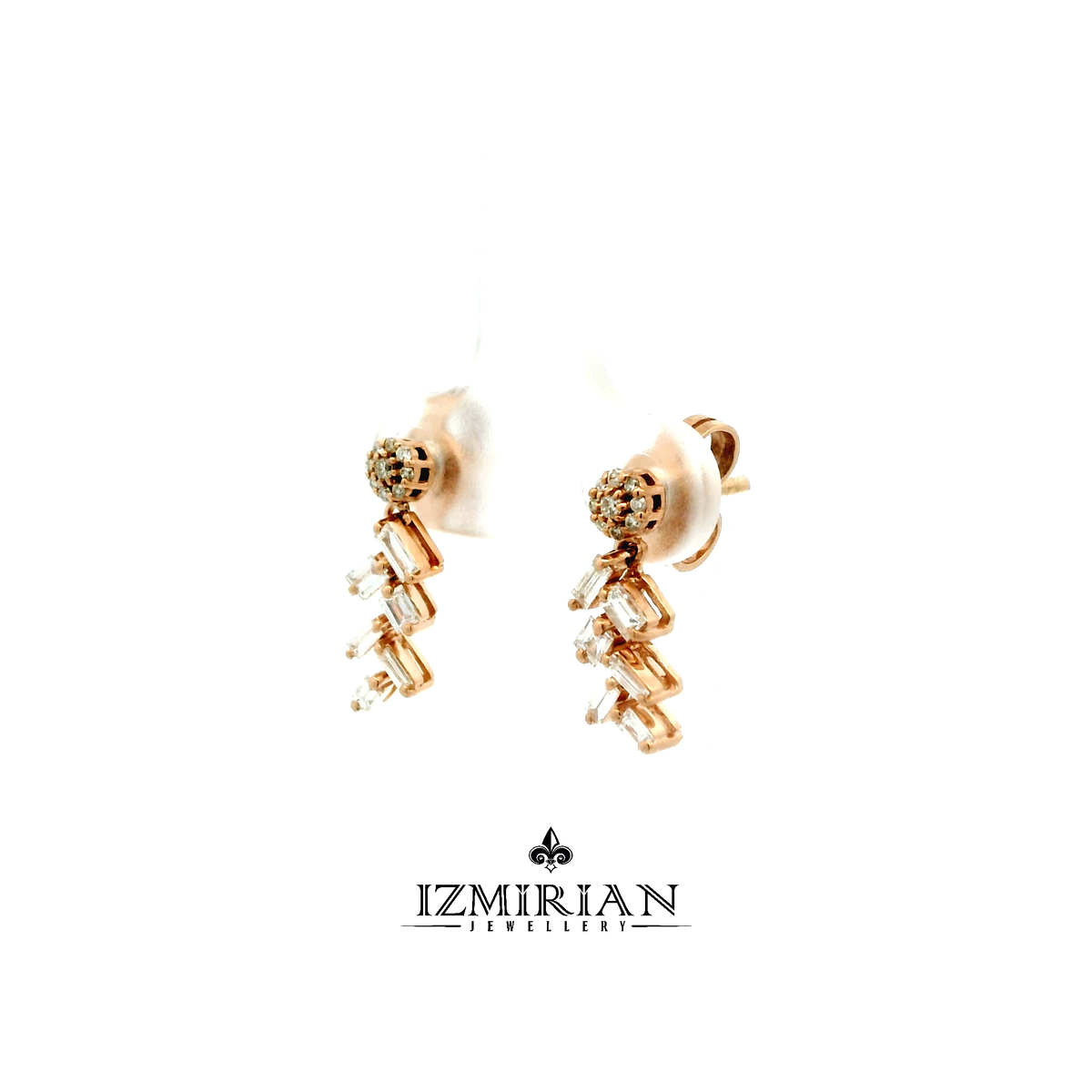 Comet Trail Diamond Earrings
