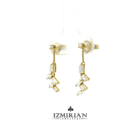 Cascade Baguette Diamond Earrings by Izmirian Jewellery