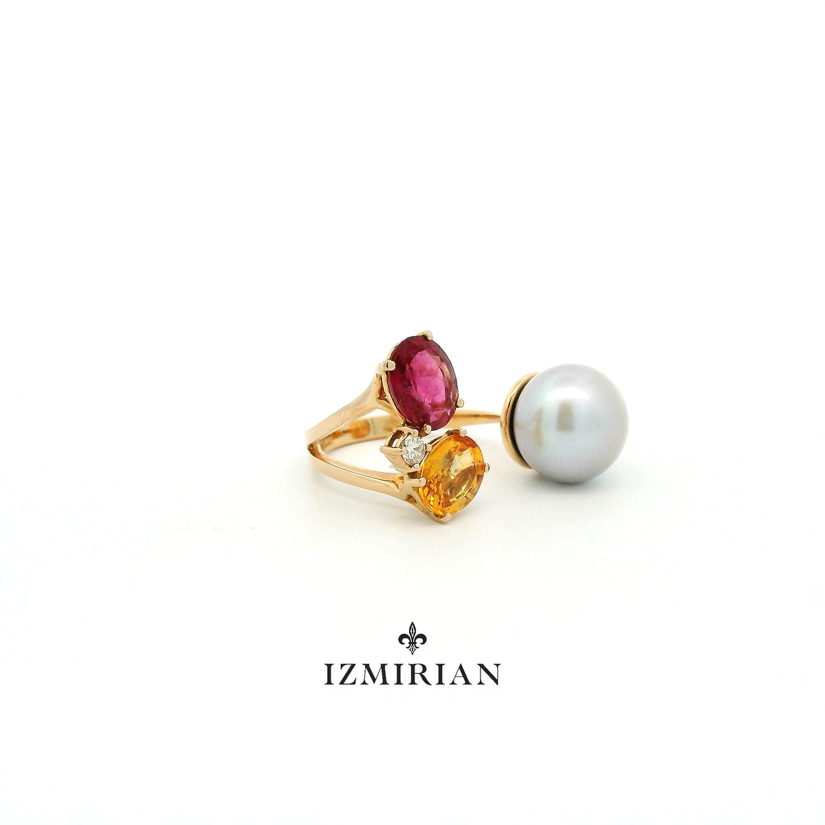 Trinity Pearl Diamond Ring
