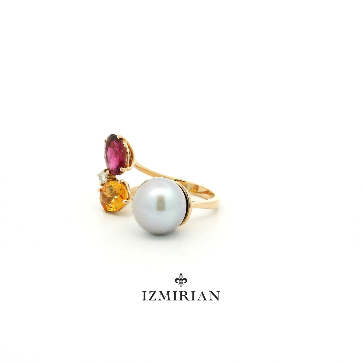 Trinity Pearl Diamond Ring