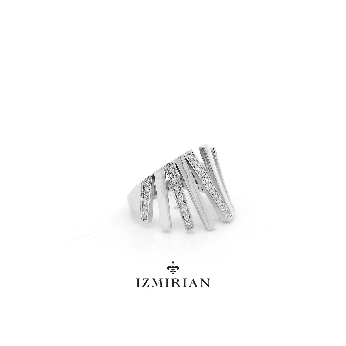 Architectural Step Diamond Ring