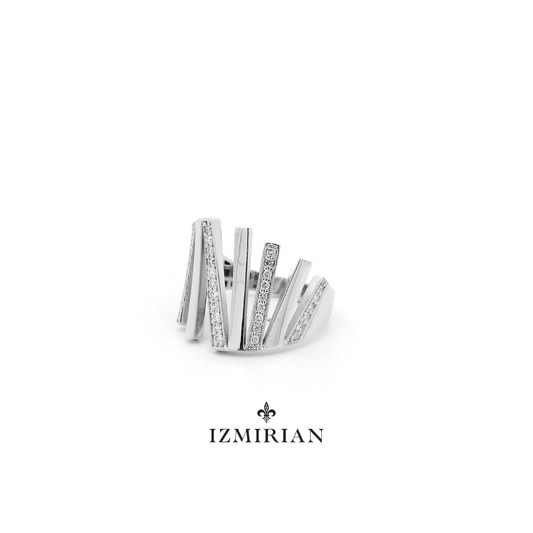 Architectural Step Diamond Ring