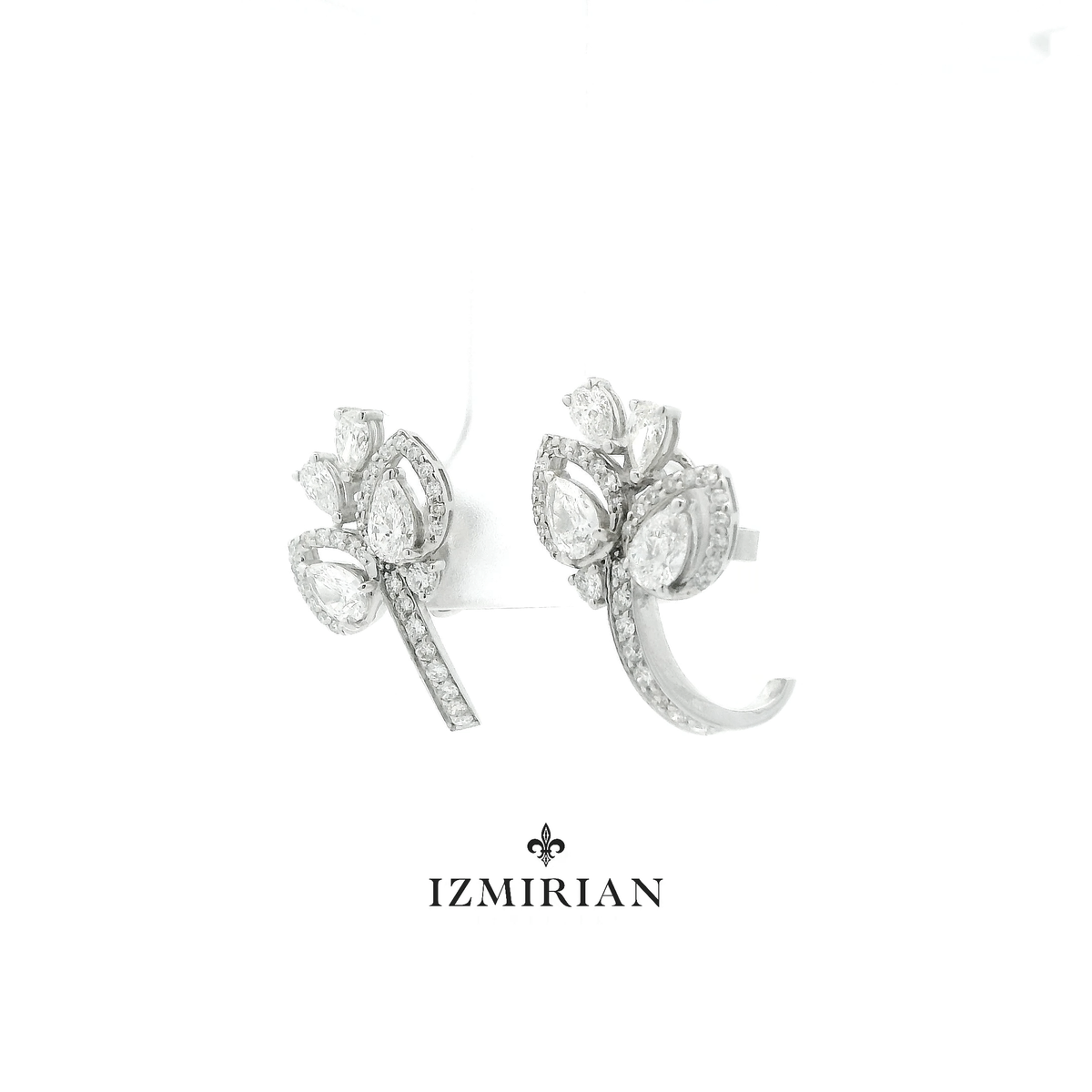 Abstract Butterfly Diamond Earrings