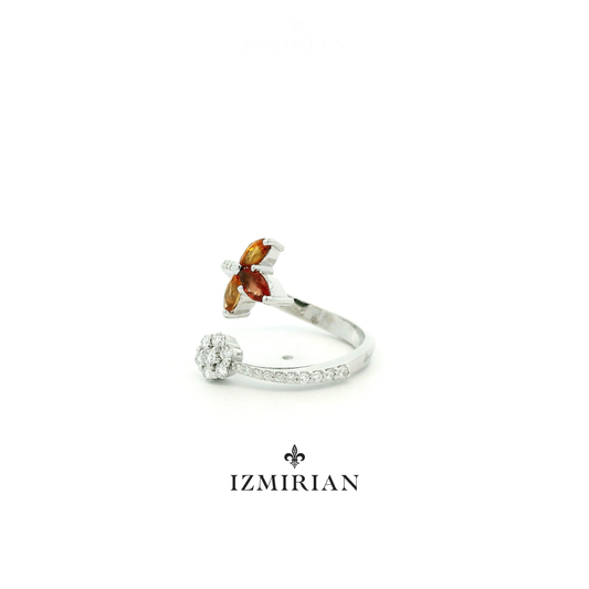 Orange Marquise Wrap Diamond Ring