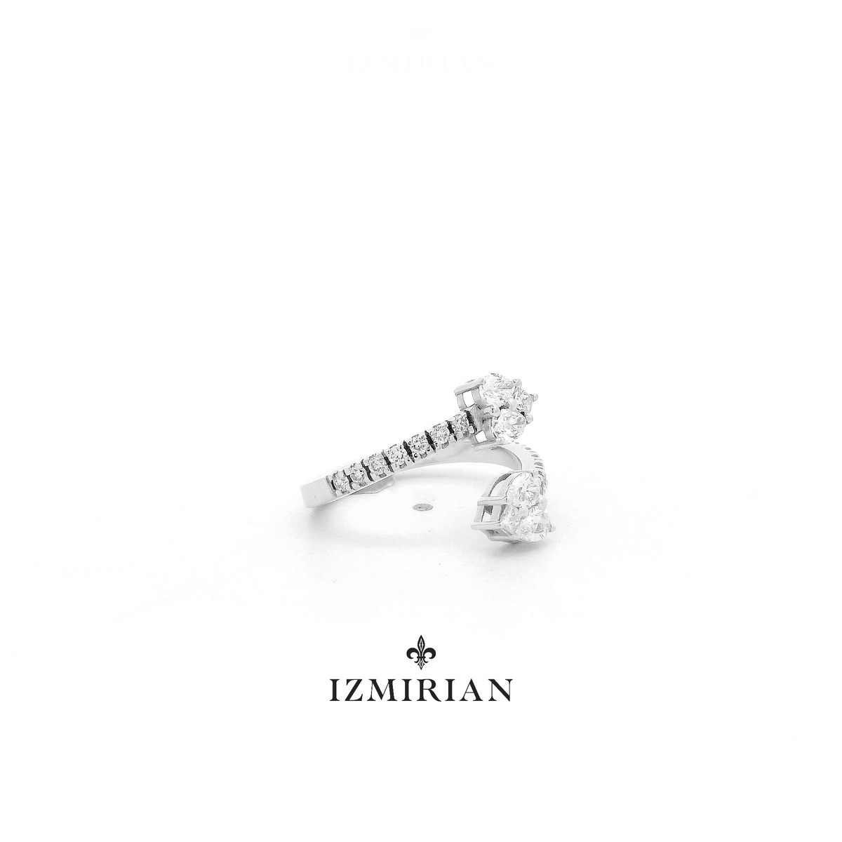 Hearts Open Wrap Diamond Ring