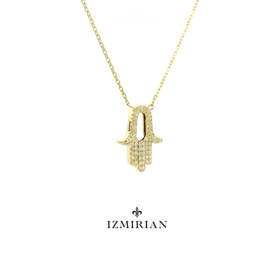 Diamond Pavé Hamsa Necklace