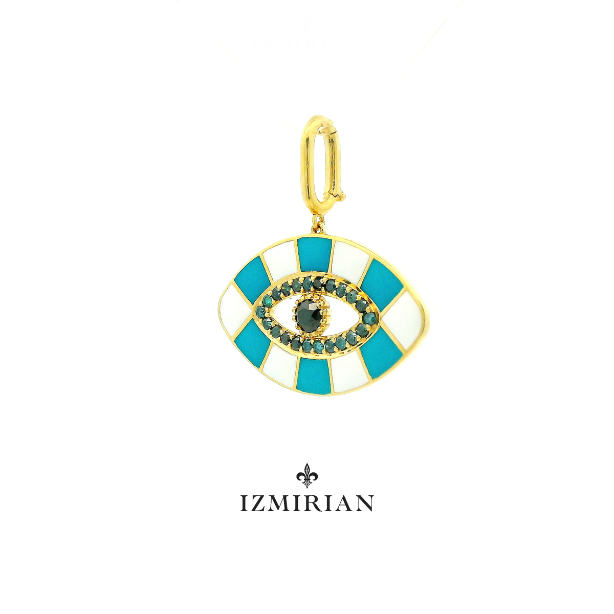Enamel Array Eye Diamond Pendant