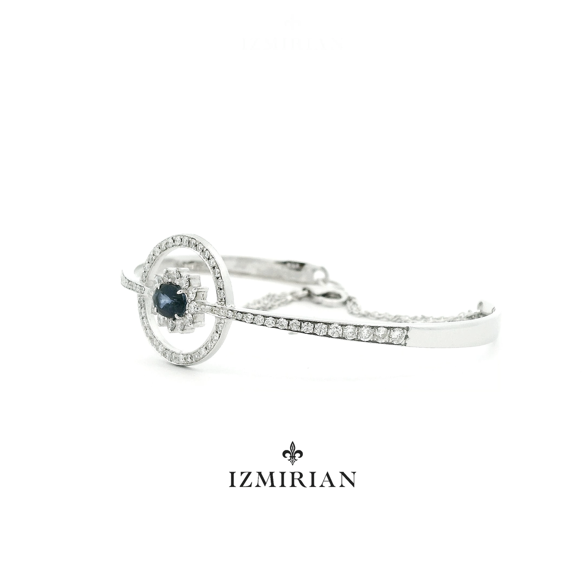 Midnight Sapphire Diamond Bangle