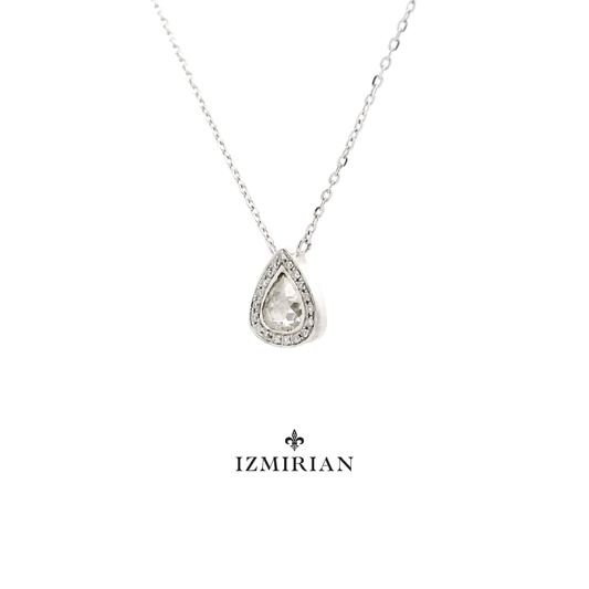 Rose-cut Halo Diamond Necklace