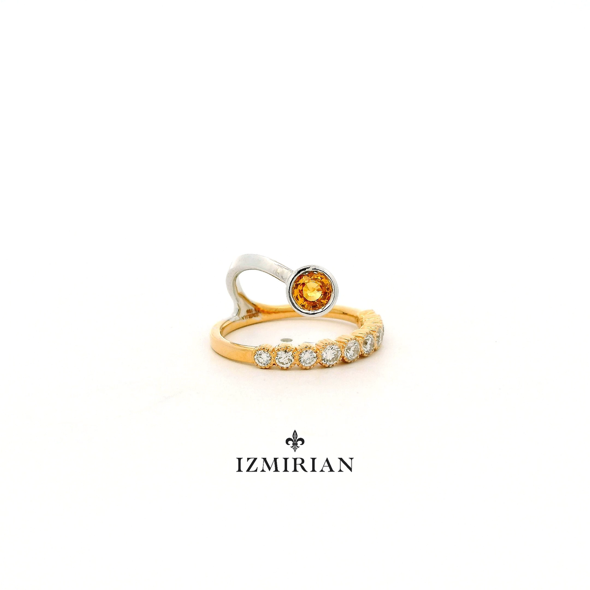 Sapphire Sunflare Diamond Ring