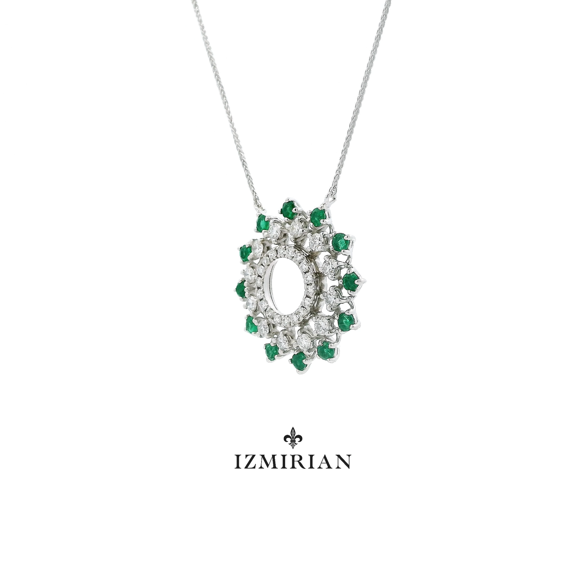 Emerald Cosmic Diamond Necklace
