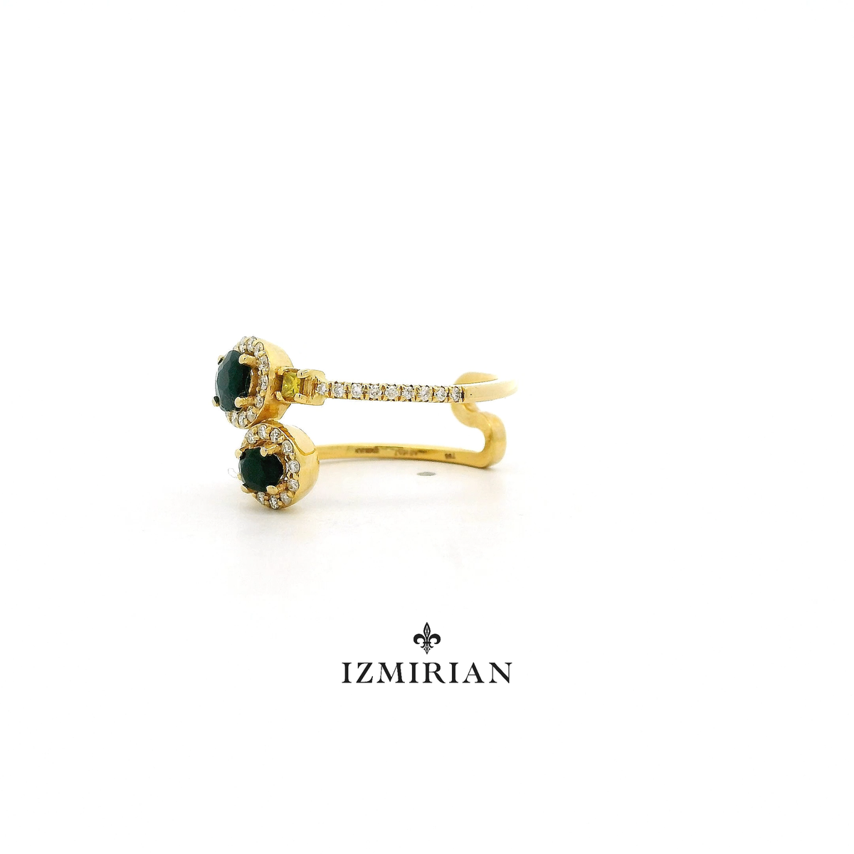 Midnight Sapphire Orbit Diamond Ring